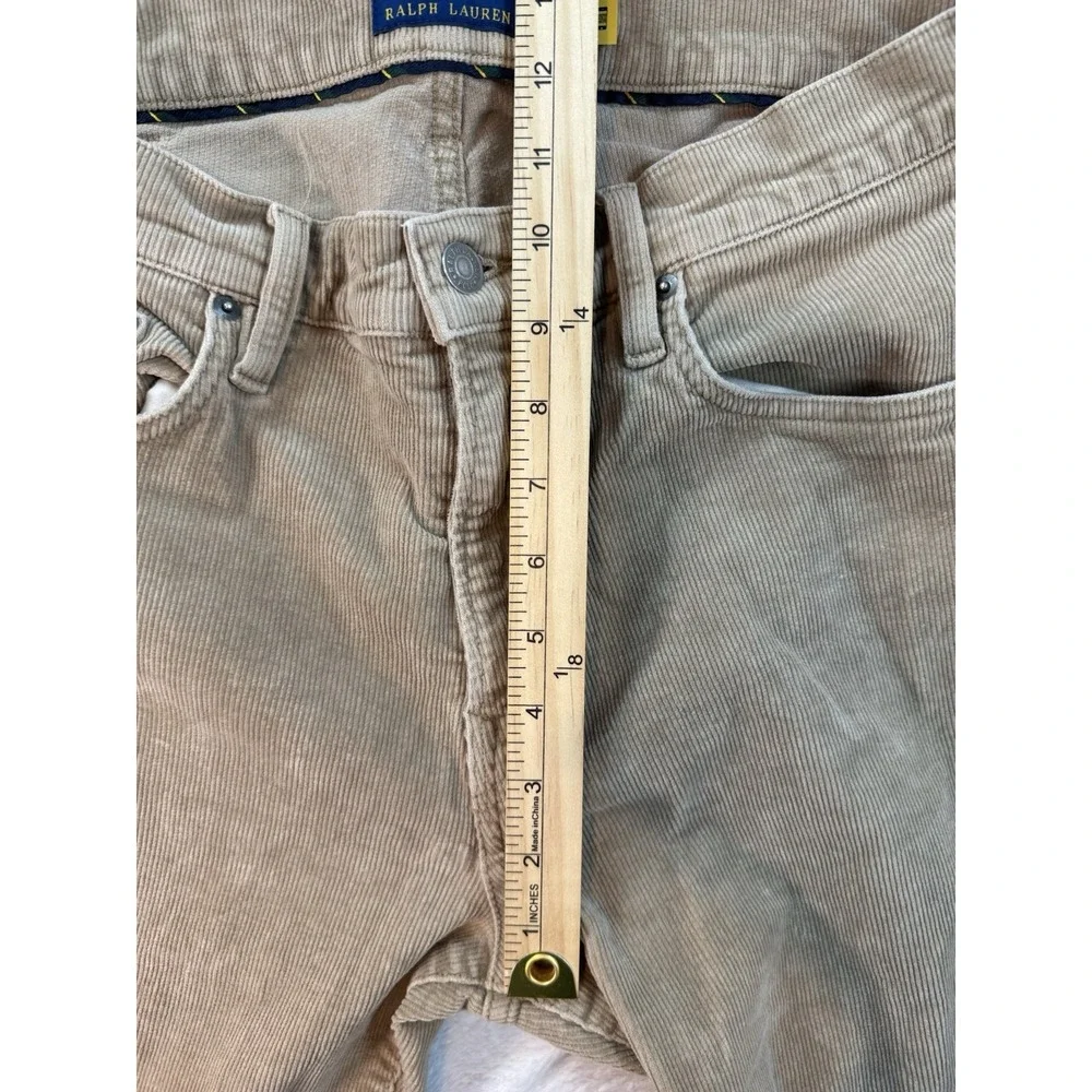 Polo Ralph Lauren Varick Slim Straight Corduroy Pants Lightly Used 33x30 Tan